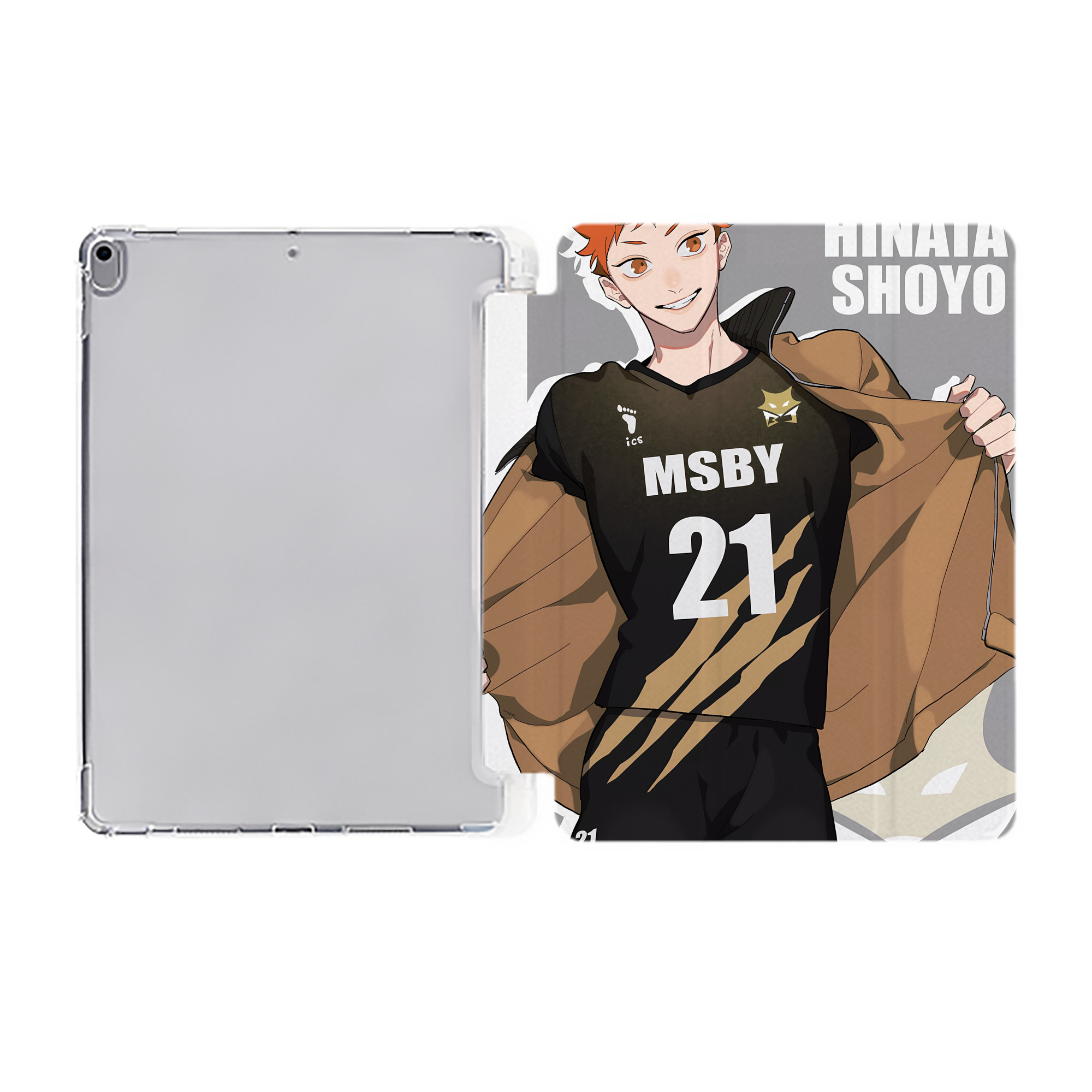 （画像用） ハイキュー!! Haikyu!! IPad ケース ペン収納付き 三つ折りスタンド PUレザー×シリコン 対応機種9.5/10.5/10.9インチ